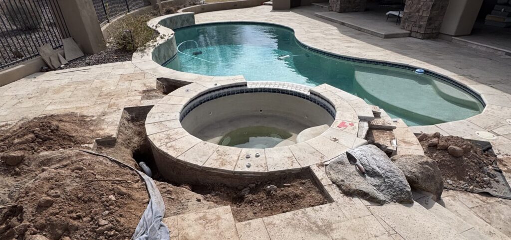 Mesa, AZ spa leak detection and repair to stop water loss.